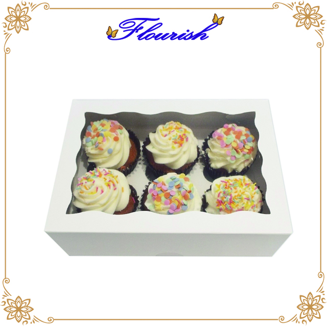 Emballage de biscuit de cuisson doux en carton blanc Boîte de couverture articulée