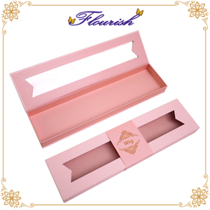 Boîte de beauté de salon de coiffure de papier rose de papier d'aluminium chaud avec la douille