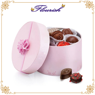 Boîte de stock de chocolat tube rose doux
