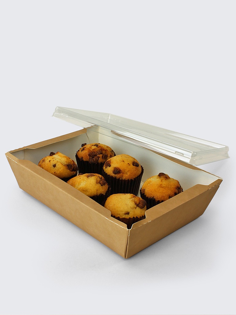 Boîte de bac de papier de stockage des aliments à l'épreuve des graisses recyclable