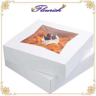 Boîte de fenêtre de stockage de tarte en forme carrée avec découpe personnalisée