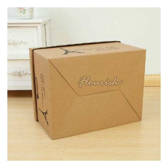 Boîte de papier thermique imprimé ondulé recyclé durable