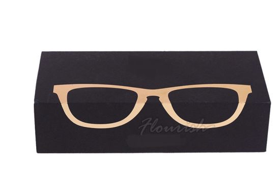 Boîte d'emballage rectangulaire de Watercup de lunettes de soleil de carton de rectangle de couleur brune simple