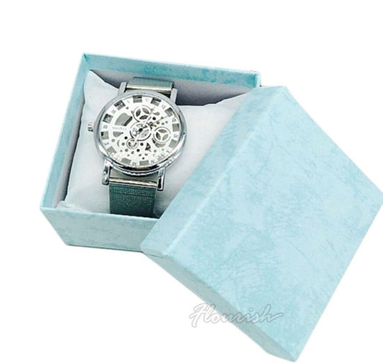Boîte de rangement de montre blanche personnalisée avec mousse