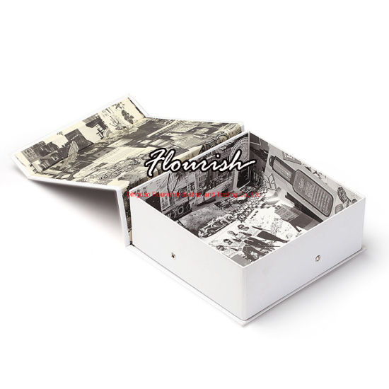 Boîte de papier cosmétique de carton de feuille d'or avec la fermeture magnétique
