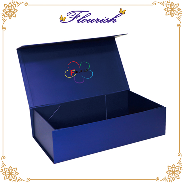 bo&icirc;te &agrave; vin en carton bleu marine &agrave; rabat