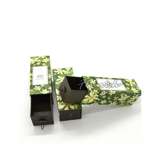 Fleur imprimant la boîte de papier d'emballage de lotion de toner de produit de soin de la peau de carton