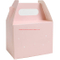 Boîte de pignon à emporter de boulangerie à emporter de couleur rose douce