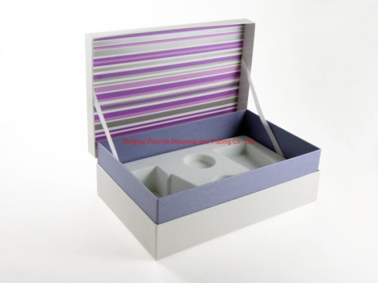 Boîte blanche faite sur commande d'emballage de parfum de carton en forme de livre d'impression