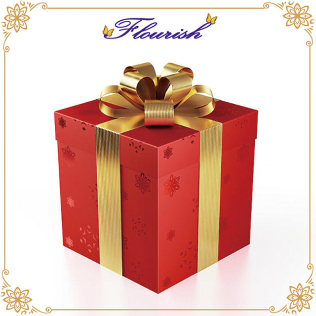 Bo&icirc;te cadeau en papier rouge grande taille