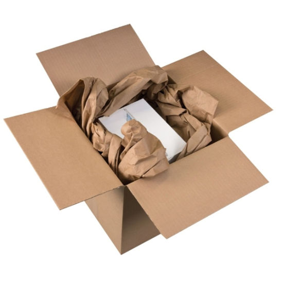 Boîte en carton ondulé solide de couleur naturelle qui respecte l'environnement