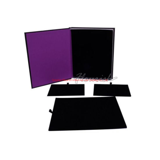 Boîte d'emballage cadeau en carton violet avec insert