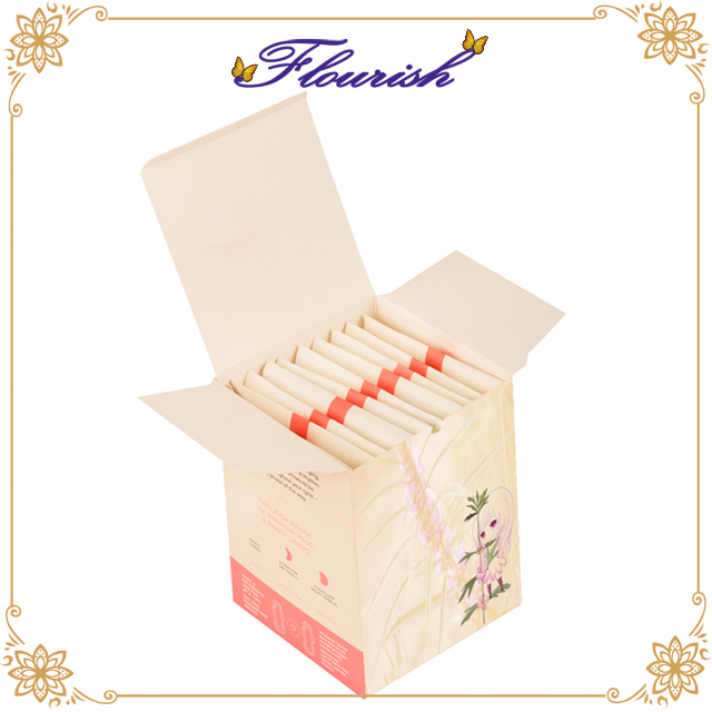 Boîte de rangement de serviettes hygiéniques en papier couché blanc personnalisé
