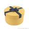 Boîte ronde de stockage de boucle d'oreille de papier enduit d'estampage d'or
