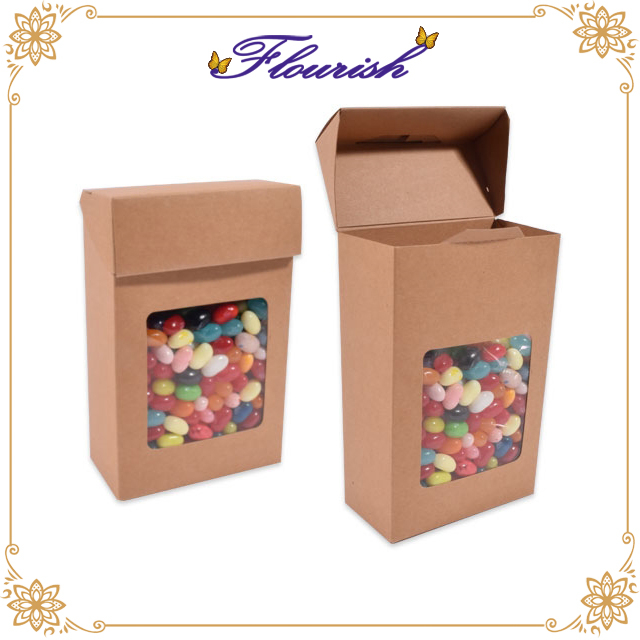 Boîte à bonbons en papier kraft Flip Top spécialement conçue