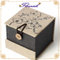 Boîte-cadeau de bijoux de papier d'art de lin spécial de couleur brune