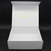 Boîte d'emballage en papier pliante de couleur blanche de luxe en gros de fabricant de la Chine avec ruban