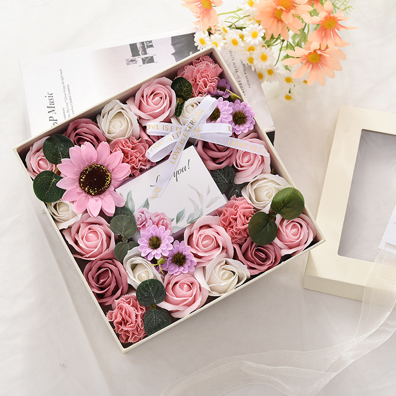 Boîte en carton de fleur d'emballage en papier carton en gros