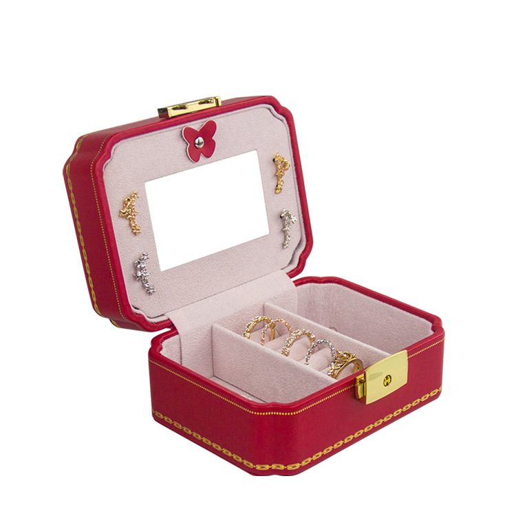 Boîte-cadeau en cuir d'unité centrale de gros de fabricant de la Chine, boîte d'ensemble de bijoux