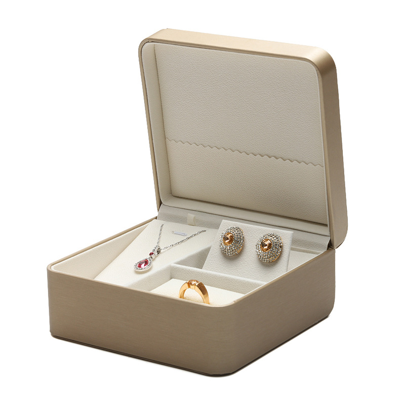 Boîte à bijoux en cuir PU de luxe haut de gamme