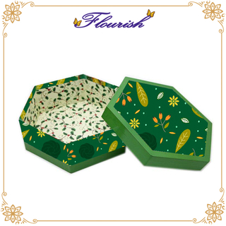 Boîte hexagonale d'emballage de cadeau de sucrerie de fête de festival de Seaonal